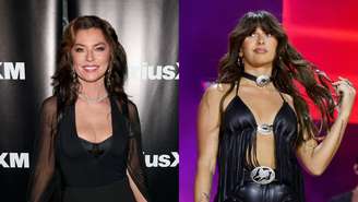 Shania Twain (esquerda) e Ella Langley (direita) (Fotos: Kevin Mazur/Getty Images for SiriusXM e Taylor Hill/FilmMagic)