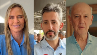 Celina Leão (PP),  Leandro Grass (PT) e  José Roberto Arruda (PSD)