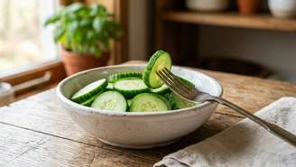 Deixar o vegetal descansar por dez minutos preserva o frescor característico sem desidratá-lo excessivamente.