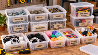 O pote de sorvete pode ajudar a organizar a casa. Veja como limpar, etiquetar e reaproveitar os recipientes para guardar objetos pequenos.