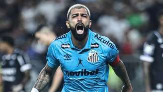 Gabigol comemora segundo gol do Santos contra o Remo, pelo Campeonato Brasileiro de 2026 - 