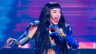 Katy Perry durante seu show no The Town 2025