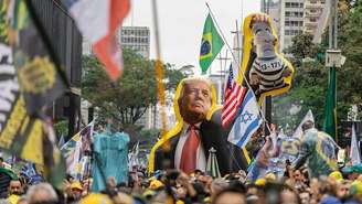 Manifestação na av. Paulista em favor de Flávio Bolsonaro, em 7 de setembro.
