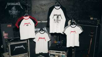 Camisetas da coleção do Metallica com Adidas