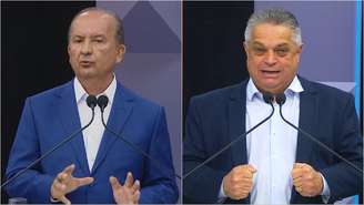 Jorginho Mello (PL) e João Rodrigues (PSD) em debate na Globo