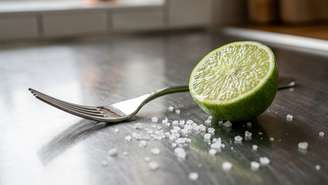 O uso de ingredientes naturais como ácido cítrico e sal ajuda a recuperar o brilho da pia da cozinha sem produtos industriais.