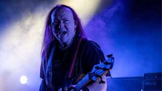 Cronos, do Venom, se apresenta no festival internacional de metal Inferno, em abril de 2022