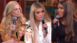 Christina Rocha, Adryana e Carol Lekker na Cabine de Descompressão após a famosa deixar A Fazenda 18 (Reprodução/RecordPlus)