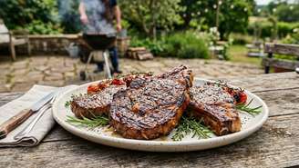 O uso de travessas separadas para carne crua e assada evita infecções alimentares no churrasco.