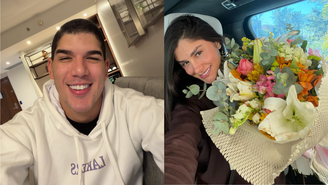 Zé Vaqueiro surpreende Ingra Soares com buquê de flores