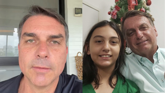 Flávio Bolsonaro mostra desenho que ganhou da irmã, Laura, filha de Jair Bolsonaro