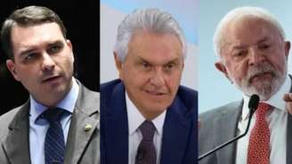 Flávio Bolsonaro, Ronaldo Caiado, Lula (Reprodução Internet)