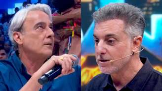 Alexandre Borges e Luciano Huck no Domingão (Reprodução/TV Globo)