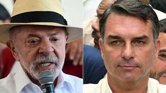 Lula e Flávio Bolsonaro