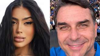 MC Mirella; Flávio Bolsonaro (Reprodução Redes Sociais)