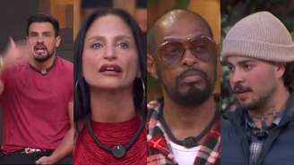 Renê, Ariela, Thaíde e Jottapê em A Fazenda 18 (Reprodução/Record)