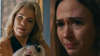 Pilar (Isabel Teixeira) e Brigitte (Tatá Werneck) de Quem Ama Cuida (Reprodução/TV Globo)