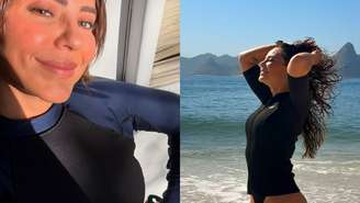 Paolla Oliveira publica fotos na praia e ironiza críticas ao corpo com meme