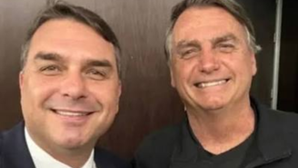 Flávio e Jair Bolsonaro