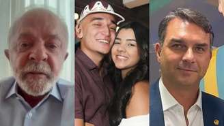 Lula, João Gomes, Ary Mirelle e Flávio Bolsonaro (Reprodução/Instagram)