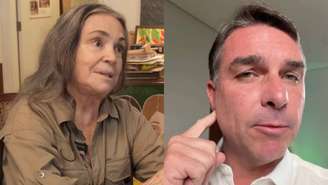Regina Duarte e Flávio Bolsonaro (Reprodução/Instagram)