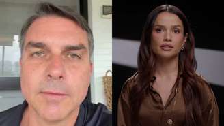 Flávio Bolsonaro e Juliette (Reprodução/Instagram/Youtube)