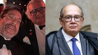 Foto do advogado de Daniel Vorcaro, Ciro Soares (à esquerda), com o ex-senador Chiquinho Feitosa, à época cunhado do ministro do STF Gilmar Mendes 