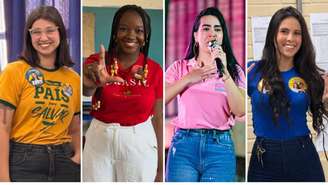 Eduarda Campopiano (PL-SP), Ana Elisa (PT-MG), Paula Prata (PSD-MA), Estefane Sampaio (Republicanos-DF): eleitas apostaram em campanha nas redes, mas com estratégias diferentes
