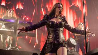 Floor Jansen, vocalista do Nightwish, em 2021