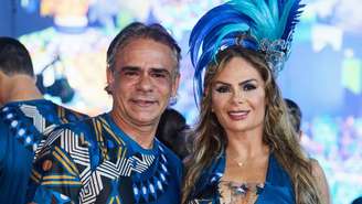 O empresário Victor Simões e a esposa, a arquiteta e designer Sihame Cruz, no Festival de Parantins, em junho deste ano.