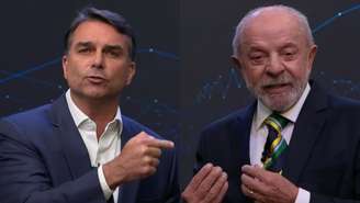 Flávio Bolsonaro e Lula (Reprodução/Band)