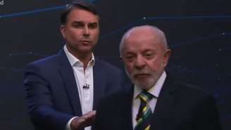 Flávio Bolsonaro e Lula (Reprodução/Band)