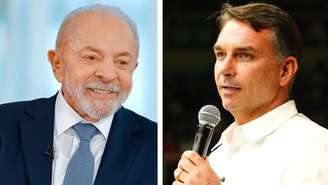 Lula e Flávio Bolsonaro