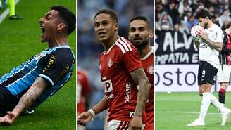 Grêmio, Inter e Corinthians travam disputa contra o rebaixamento.