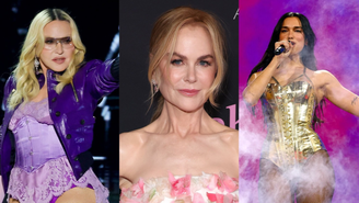 Da esquerda para a direita: Madonna
