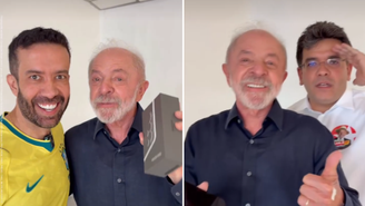 Lula publicou vídeo ao lado do deputado federal André Janones (Rede-MG) e do governador do Piauí, Rafael Fonteles (PT)
