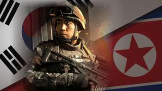 No jogo Call of Duty 4: Modern Warfare, as duas Coreias se enfrentam