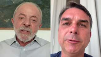 Lula e Flávio Bolsonaro (Reprodução/Instagram)