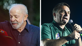 Lula (PT) e Flávio Bolsonaro (PL), candidatos à Presidência da República