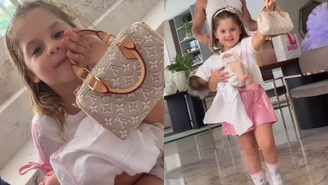 Maria Flor ganha presente de luxo de madrinha famosa; veja o valor da bolsa
