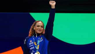 Rebeca Andrade, ouro no salto individual, no Mundial de Ginástica Artística de Roterdã, nos Países Baixos - 