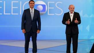 Lula e Flávio Bolsonaro no debate na Globo: veja os pontos altos de cada candidato