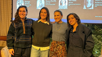 Sofia Gomes, Mariana Spinelli, Bianca Parrella e Kin Saito participaram da mesa de debate