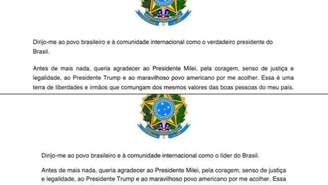 Cartas escritas por Flávio Bolsonaro