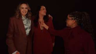 Ana Paula Renault, Cida Renault e Tia Milena (Reprodução/TV Globo)