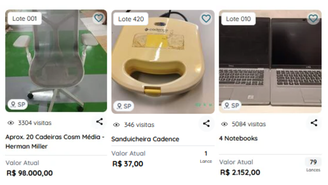 Do luxo ao cotidiano, itens de escritórios do Banco Master e do Will Bank estão em leilão