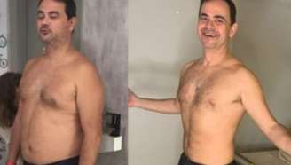 Veja antes e depois do humorista Carioca - Foto: Márvio Lúcio/Acervo pessoal