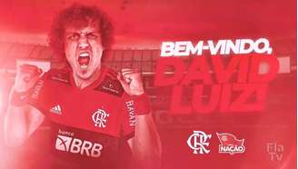 David Luiz foi anunciado neste sábado como o novo reforço do Flamengo (Foto: Reprodução/Flamengo)