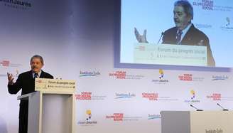 Lula participou nesta quarta-feira do Fórum do Progresso Social, em Paris