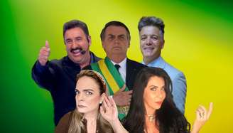 Bolsonaro entre Ratinho, Liliane Ventura, Denize Taccto e David Cardoso Jr.: artistas mobilizam seus seguidores em prol do presidente